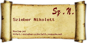 Szieber Nikolett névjegykártya