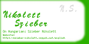nikolett szieber business card